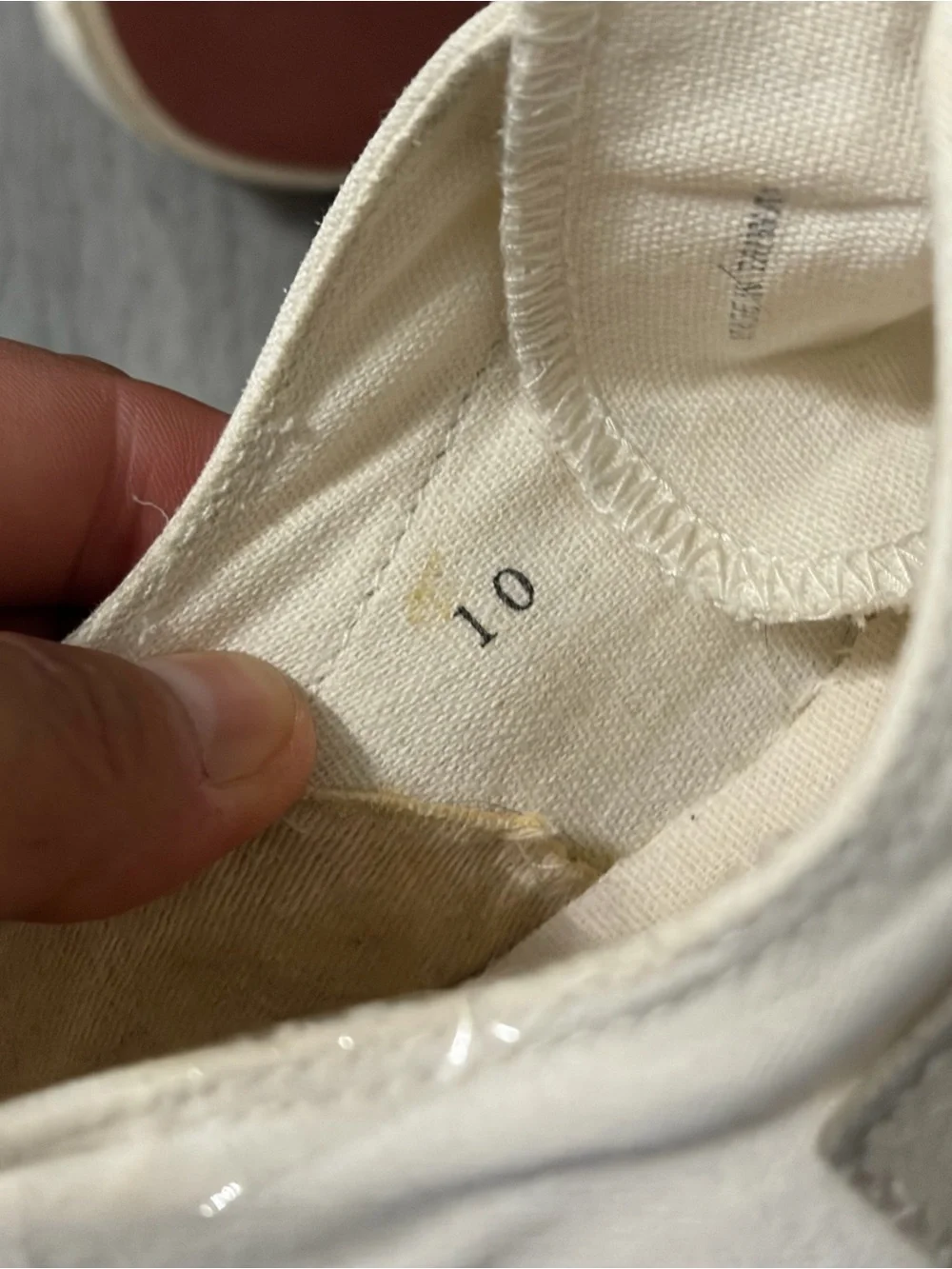 Needles Asymmetric Ghillie Cream and White Low-Top Sneakers